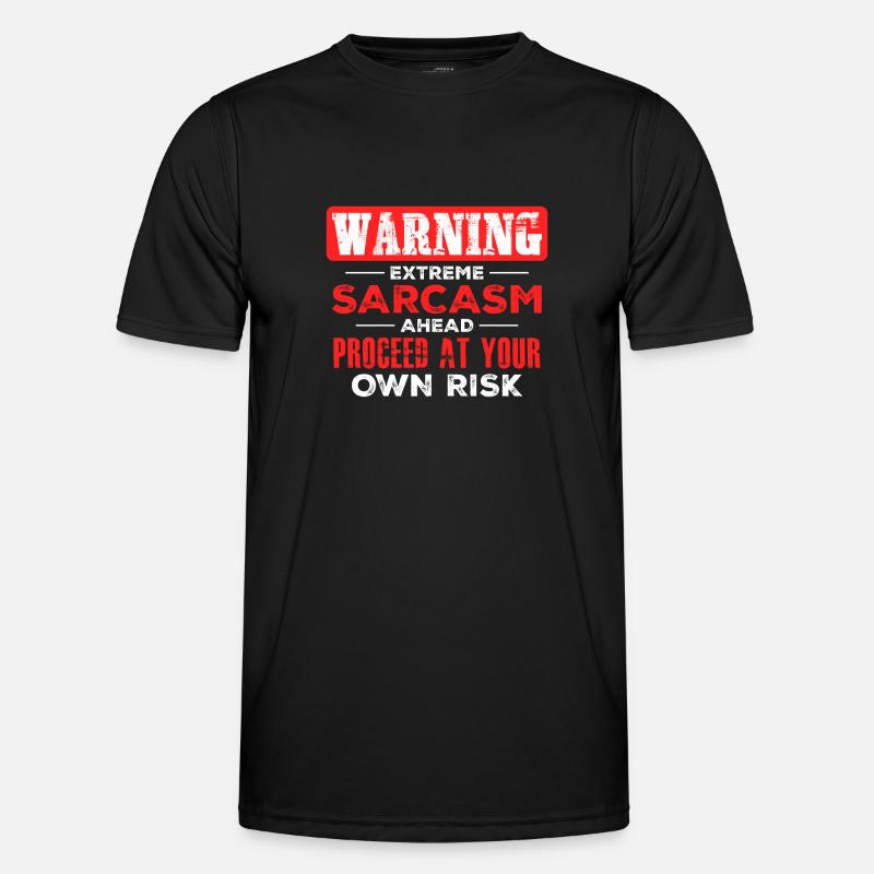 Sarkasmus Sarkastisch - Männer Funktions-T-Shirt - Schwarz