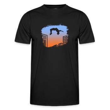 Backflip Salto Acrobaties Parkour Gymnastique Cadeau - T-shirt sport Homme - noir - Devant - AI Model Male 178 dark (178cm)