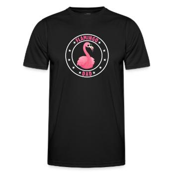 Flamingo Daddy Flamingo Dad Flamingo Oiseau - T-shirt sport Homme - noir - Devant - AI Model Male 178 dark (178cm)