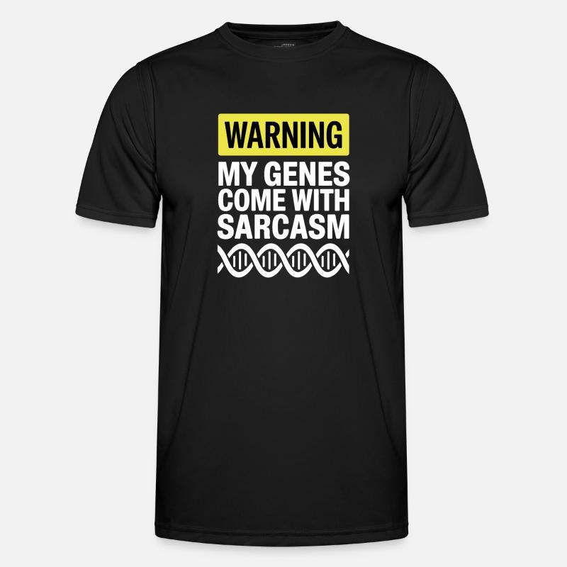 Sarcasm Genes DNA Genetics - Men's Functional T-Shirt - black