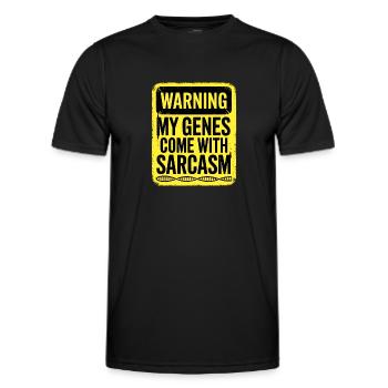 Sarcasme Gènes ADN Génétique - T-shirt sport Homme - noir - Devant - AI Model Male 178 dark (178cm)