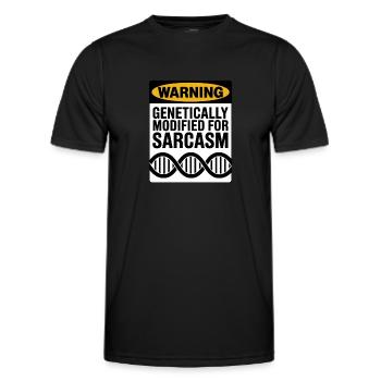 Sarcasme Gènes ADN Génétique - T-shirt sport Homme - noir - Devant - AI Model Male 178 dark (178cm)