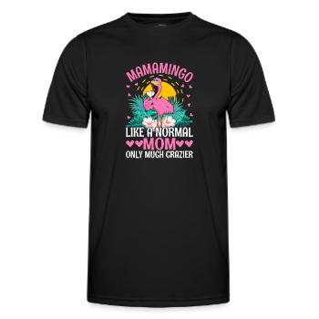 Flamingo Mama Flamingo Mom Flamingo - Männer Funktions-T-Shirt - Schwarz - Vorne - AI Model Male 178 dark (178cm)