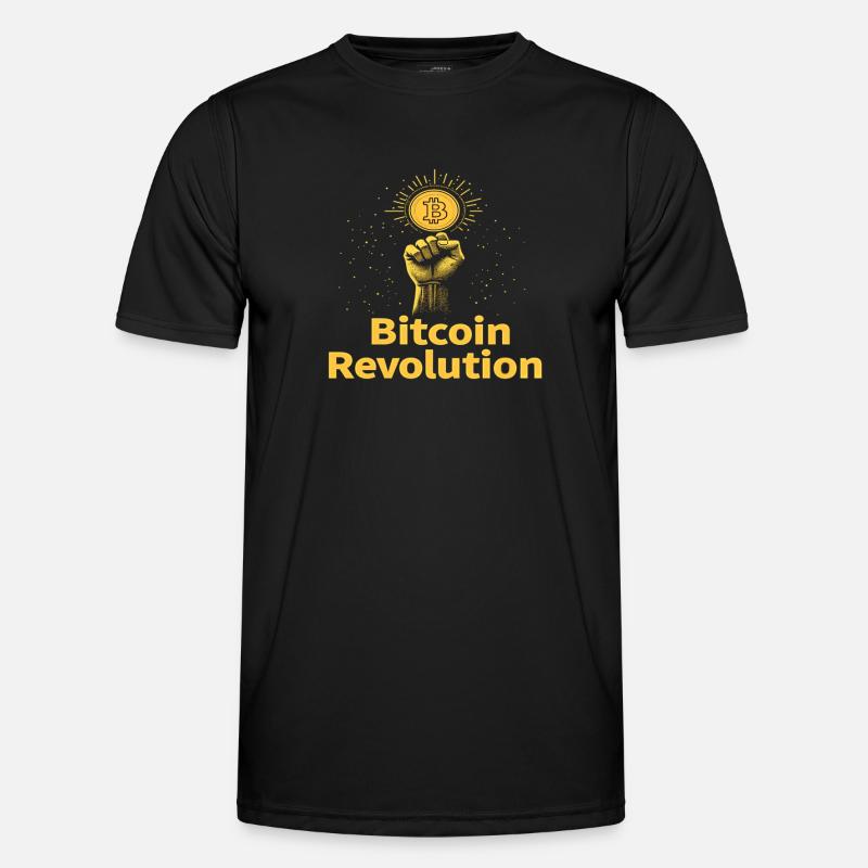 Bitcoin Revolution Männer Funktions-T-Shirt