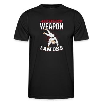 Je n’ai pas besoin d’une arme, j’en suis une - Judo drôle - T-shirt sport Homme - noir - Devant - AI Model Male 178 dark (178cm)