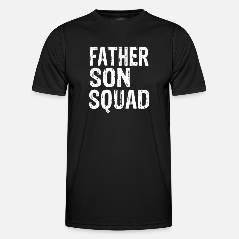 Father Son Squad - Männer Funktions-T-Shirt - Schwarz