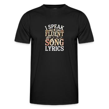 I Speak Fluent Song Lyrics 13 - Männer Funktions-T-Shirt - Schwarz - Vorne - AI Model Male 178 dark (178cm)