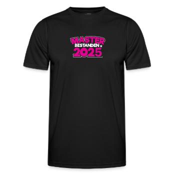 Master 2025 Diplôme de Master Graduation - T-shirt sport Homme - noir - Devant - AI Model Male 178 dark (178cm)