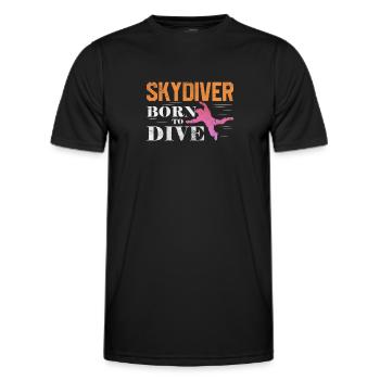 Skydive - Männer Funktions-T-Shirt - Schwarz - Vorne - AI Model Male 178 dark (178cm)