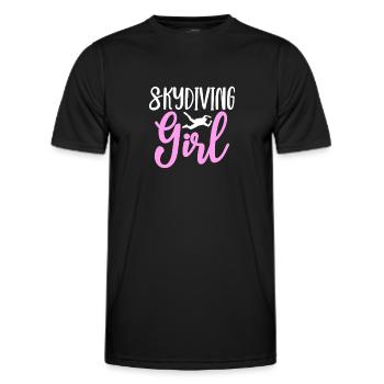 Skydive Skydiver Skydiving Parachute Gift - Men's Functional T-Shirt - black - Front - AI Model Male 178 dark (178cm)