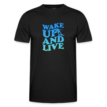 Wakeboard Wakeboarder Wakeboarding Gift - Men's Functional T-Shirt - black - Front - AI Model Male 178 dark (178cm)