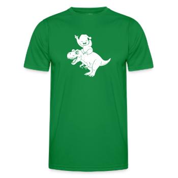 Christmas Funny Dinosaur Cute Sloth Dino - Männer Funktions-T-Shirt - Kelly Green - Vorne - AI Model Male 178 dark (178cm)