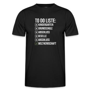 Abschluss Prüfung Schulabschluss Geschenk - Männer Funktions-T-Shirt - Schwarz - Vorne - AI Model Male 178 dark (178cm)