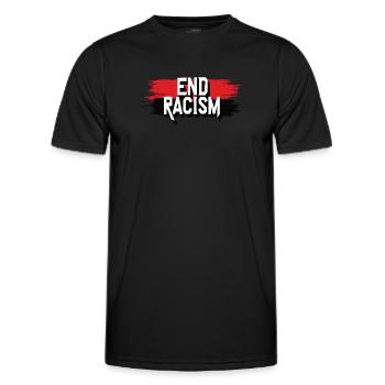 Antiracisme, égalité et diversité - T-shirt sport Homme - noir - Devant - AI Model Male 178 dark (178cm)