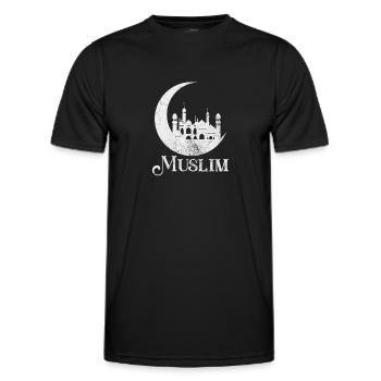 Muslim - Männer Funktions-T-Shirt - Schwarz - Vorne - AI Model Male 178 dark (178cm)