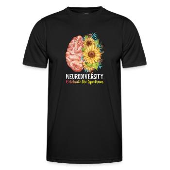 Autism - Men's Functional T-Shirt - black - Front - AI Model Male 178 dark (178cm)