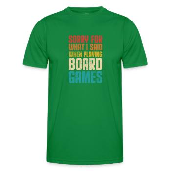 board game - Men's Functional T-Shirt - kelly green - Front - AI Model Male 178 dark (178cm)