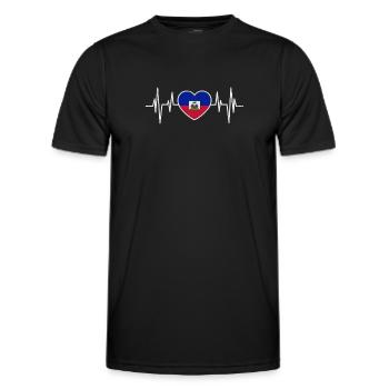 Haïti - T-shirt sport Homme - noir - Devant - AI Model Male 178 dark (178cm)