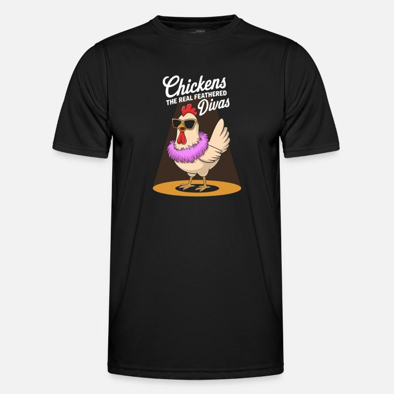 Chicken Chickens - Men's Functional T-Shirt - black