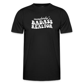 Immobilienmakler - Männer Funktions-T-Shirt - Schwarz - Vorne - AI Model Male 178 dark (178cm)