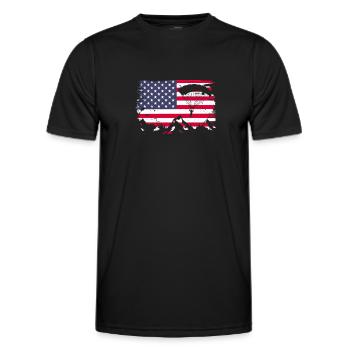 Skydive Skydiver Skydiving Parachute Gift - Men's Functional T-Shirt - black - Front - AI Model Male 178 dark (178cm)