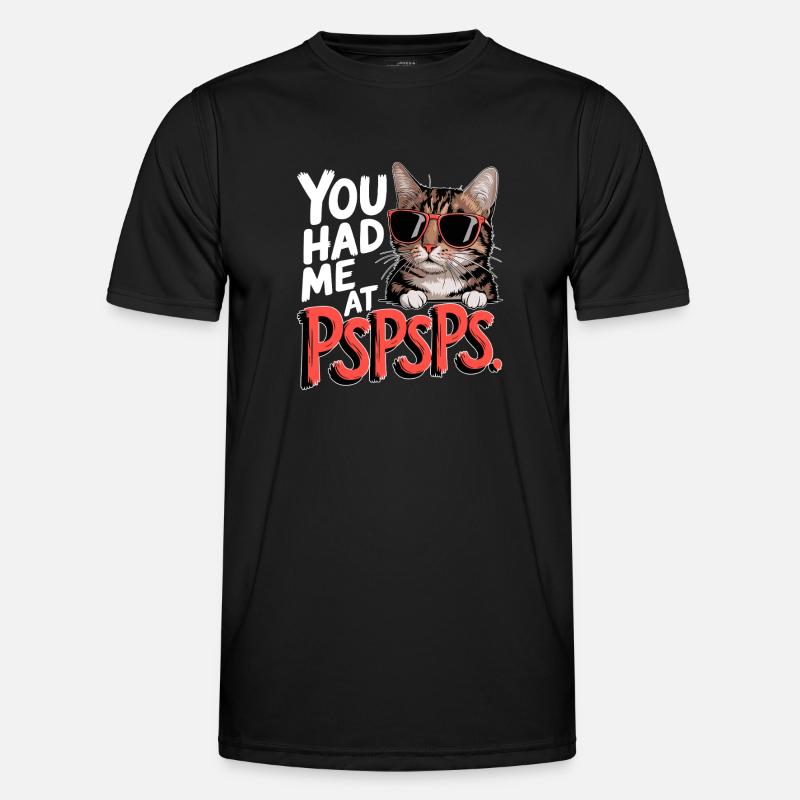 Kätzchen Pspsps Katze - Männer Funktions-T-Shirt - Schwarz