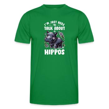 Nilpferd - Männer Funktions-T-Shirt - Kelly Green - Vorne - AI Model Male 178 dark (178cm)