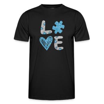 Autismus Awareness Day Autist Geschenk - Männer Funktions-T-Shirt - Schwarz - Vorne - AI Model Male 178 dark (178cm)