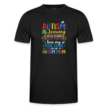 Autisme - T-shirt sport Homme - noir - Devant - AI Model Male 178 dark (178cm)
