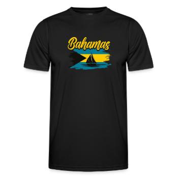 Bahamas Caribbean Island Atlantic Summer Gift - Men's Functional T-Shirt - black - Front - AI Model Male 178 dark (178cm)