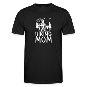 Hiking Mom Hiking Lover Mountain Hiking Mama - Männer Funktions-T-Shirt - Schwarz - Vorne - AI Model Male 178 dark (178cm)
