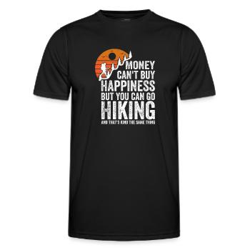 Mountain Hiking Funny Hiking Sayings Funny Hiking - Männer Funktions-T-Shirt - Schwarz - Vorne - AI Model Male 178 dark (178cm)