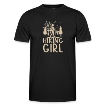 Mountain Hiking Girl Hiking Girl - Männer Funktions-T-Shirt - Schwarz - Vorne - AI Model Male 178 dark (178cm)