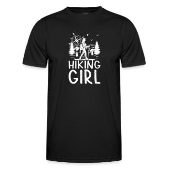 Hiking Girl Hiking Lover Mountain Hiking Girl - Männer Funktions-T-Shirt - Schwarz - Vorne - AI Model Male 178 dark (178cm)