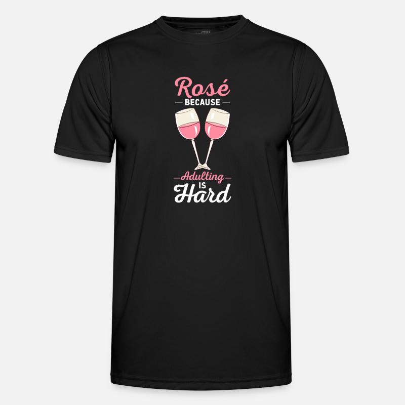 Wine Rosé - Men's Functional T-Shirt - black
