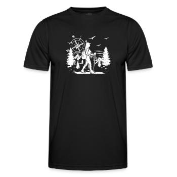 Hiking Girls Hiking Lover Mountain Hiking Girl - Männer Funktions-T-Shirt - Schwarz - Vorne - AI Model Male 178 dark (178cm)