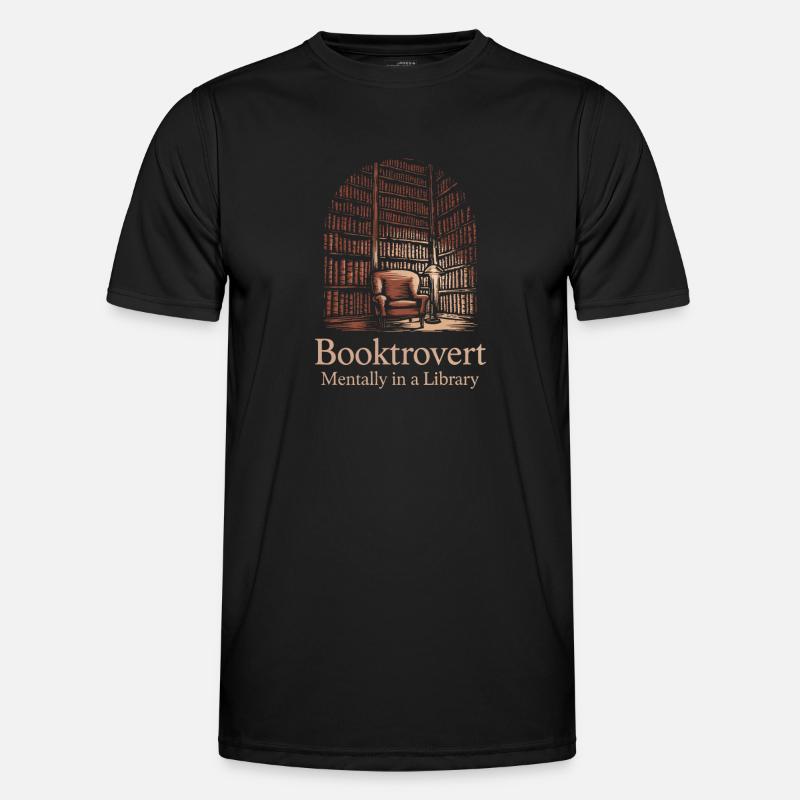 Booktrovert Buch Lesen Männer Funktions-T-Shirt