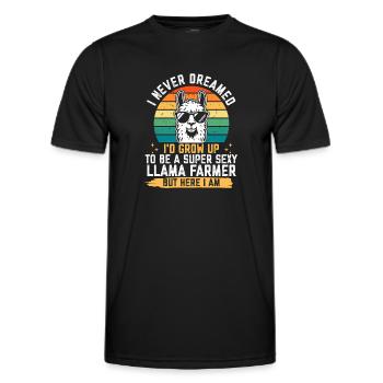 Je n’ai jamais rêvé que je deviendrais une super sexy - T-shirt sport Homme - noir - Devant - AI Model Male 178 dark (178cm)
