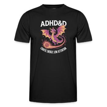 Adhs RPG - Männer Funktions-T-Shirt - Schwarz - Vorne - AI Model Male 178 dark (178cm)