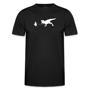 Dinosaur T-rex walk Dino Lover Cute Dinosaur - Men's Functional T-Shirt - black - Front - AI Model Male 178 dark (178cm)