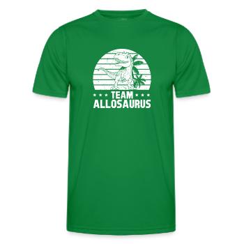 Team Allosaurus - Dinosaur Funny Dino - Männer Funktions-T-Shirt - Kelly Green - Vorne - AI Model Male 178 dark (178cm)