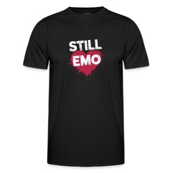 Still Emo! Emo Goth Alternative - Männer Funktions-T-Shirt - Schwarz - Vorne - AI Model Male 178 dark (178cm)
