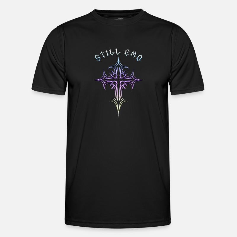 Still Goth! Gothic Aesthetics Y2K Cross Men's Functional T-Shirt