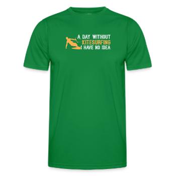 Une journée sans kitesurf, je n’en ai aucune idée - - T-shirt sport Homme - vert - Devant - AI Model Male 178 dark (178cm)