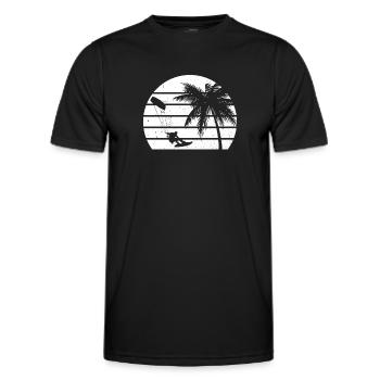 Kitesurfing Watersports Kiteboarding Kitesurfer - Männer Funktions-T-Shirt - Schwarz - Vorne - AI Model Male 178 dark (178cm)