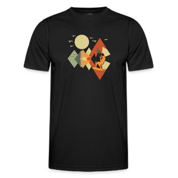 Watersports Kiteboarding Kitesurfer Kitesurfing - Männer Funktions-T-Shirt - Schwarz - Vorne - AI Model Male 178 dark (178cm)