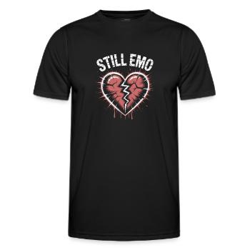 Toujours emo ! Esthétique alternative gothique emo - T-shirt sport Homme - noir - Devant - AI Model Male 178 dark (178cm)