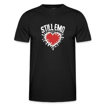 Toujours emo ! Esthétique alternative gothique emo - T-shirt sport Homme - noir - Devant - AI Model Male 178 dark (178cm)