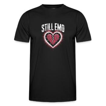Toujours emo ! Esthétique alternative gothique emo - T-shirt sport Homme - noir - Devant - AI Model Male 178 dark (178cm)