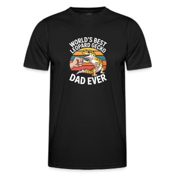 Leopard Gecko Leopard Gecko Reptile Terraristics - Men's Functional T-Shirt - black - Front - AI Model Male 178 dark (178cm)